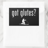 Glutes Telemark Skiing Rechthoekige Sticker (Tas)