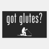 Glutes Telemark Skiing Rechthoekige Sticker (Voorkant)