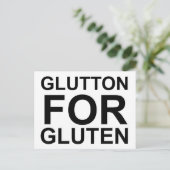Glutton voor Gluten Briefkaart (Staand voorkant)