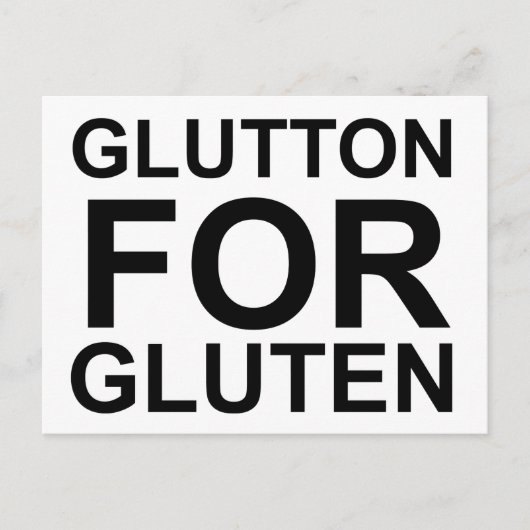 Glutton voor Gluten Briefkaart (Voorkant)