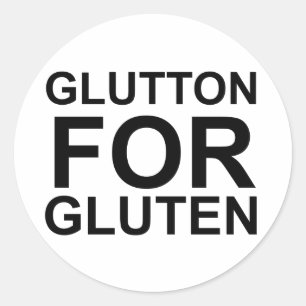 Glutton voor Gluten Ronde Sticker