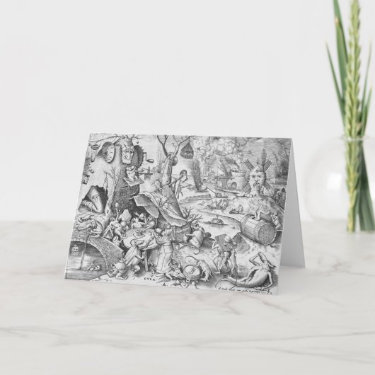 Gluttonie (Gula), de zeven hoofdzonden Kaart (Voorkant)