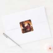Gluttony in Inferno - afbeelding als Cerberus Vierkante Sticker (Envelop)