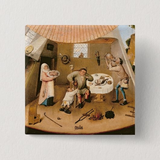 Gluttony Vierkante Button 5,1 Cm (Voorkant)