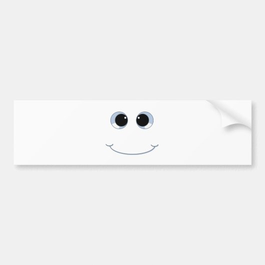 gluur ogen gezicht bumpersticker (Voorkant)