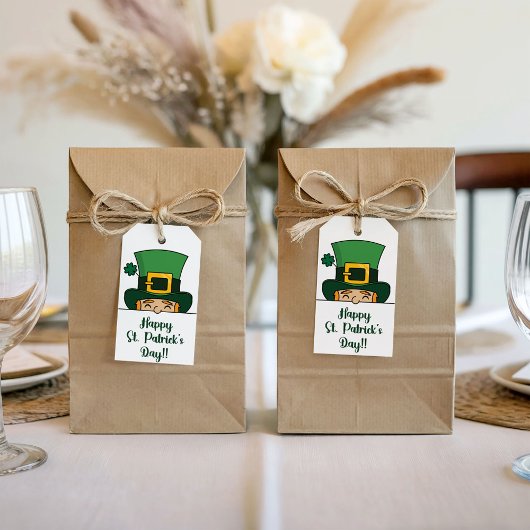 Gluurleprechaun, St. Patrick's Day-feest Cadeaulabel
