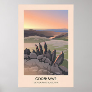 Glyder Fawr Snowdonia National Park Reisposter Poster