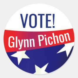 Glynn Pichon Councillman-at-Large City of Slidell Ronde Sticker