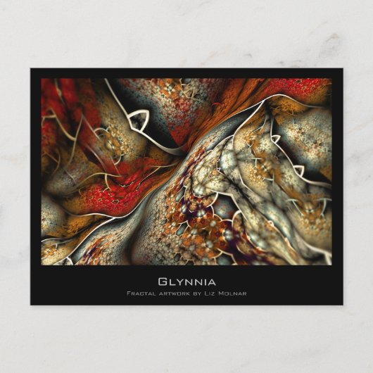 Glynnia Abstracte Fractal Artist Card Briefkaart (Voorkant)