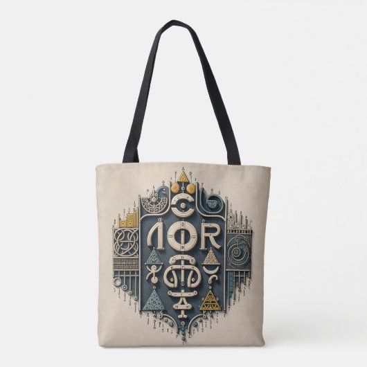 Glyphic Nexus Tote Bag (Achterkant)
