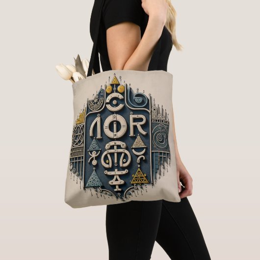 Glyphic Nexus Tote Bag (Dichtbij)
