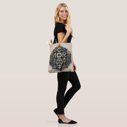 Glyphic Nexus Tote Bag (Op model)