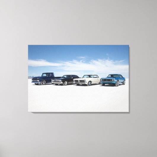 GM droomt op de Bonneville Salt Flats Canvas Afdruk (Voorkant)