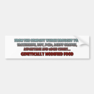 GM Foods Bumpersticker