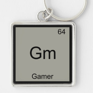 Gm - Gamer Grappige Chemie Element Symbool T-Shirt Sleutelhanger