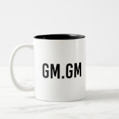 GM GM - NFT Black Tweekleurige Koffiemok (Links)