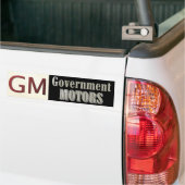 GM Government Motors Funny Political Bumpersticker (Op Truck)