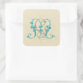 GM MG Monogram Vierkante Sticker (Tas)