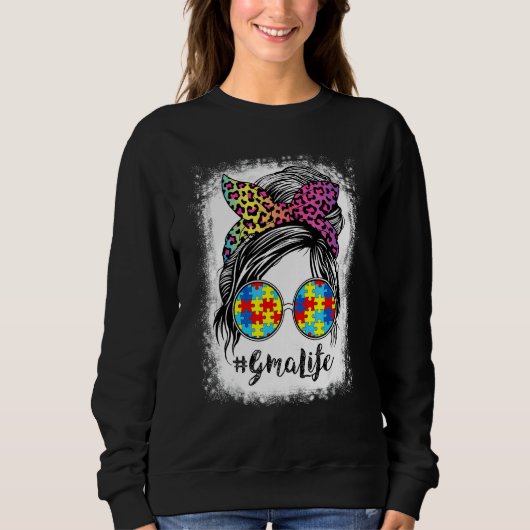 Gma Life Bleaching Gma Life Rainbow Leopard Messy Trui (Voorkant)