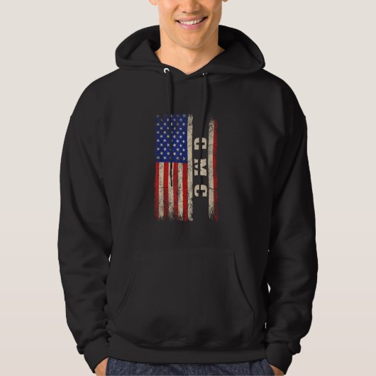 GMC Achternaam T-shirt GMC Naam Amerikaanse Vlag (Voorkant)