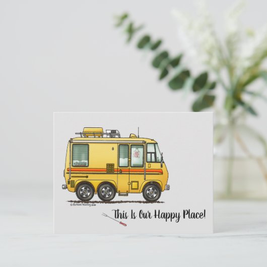 GMC Motor Home RV Sleutelhanger I Love Briefkaart (Staand voorkant)