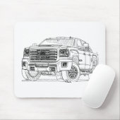 GMC Sierra HD ATX 2017 Muismat (Met muis)