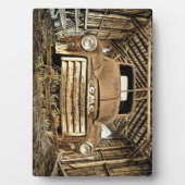  GMC-vrachtwagen in de Rustic Barn 1949-55 Fotoplaat (voorkant)