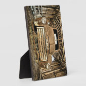  GMC-vrachtwagen in de Rustic Barn 1949-55 Fotoplaat (Zijkant)