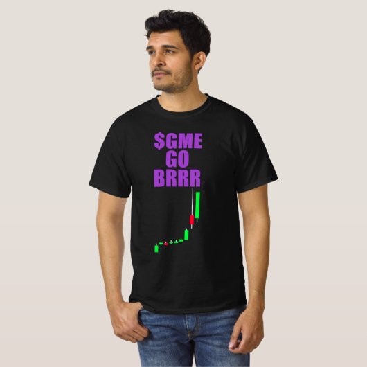 $GME GA BRRR - GameStonk! - GameStop T-shirt (Voorkant volledig)