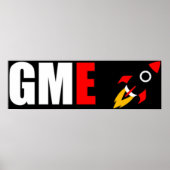 GME gamestop naar de moon Rocket Emoji Poster (Voorkant)
