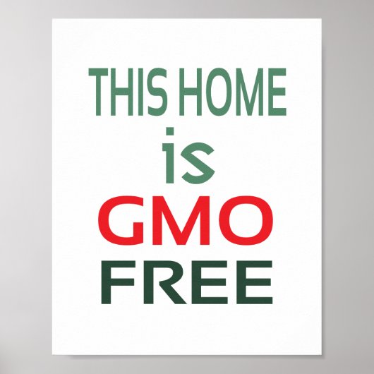 GMO Vrij (standaard fotolijst formaat) Poster (Voorkant)