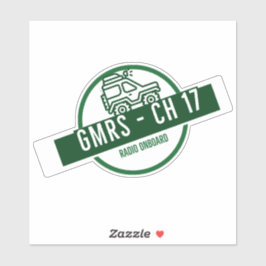 GMRS. Channel 17 Sticker