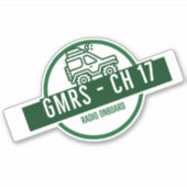 GMRS. Channel 17 Sticker (Voorkant)