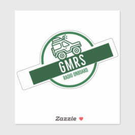 GMRS-radio aan boord Sticker