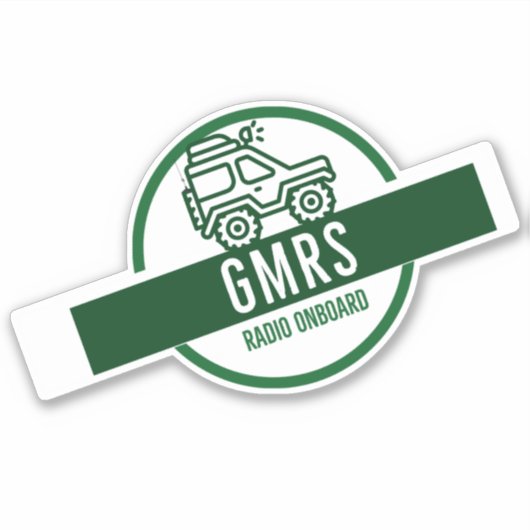 GMRS-radio aan boord Sticker (Voorkant)