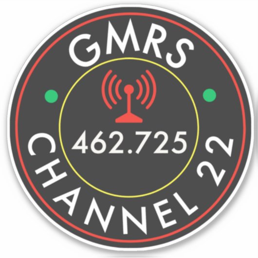 GMRS Radio Kanaal 22 Sticker (Voorkant)