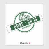 GMRS-radiokanaal 15 Sticker (Vel)