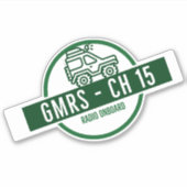 GMRS-radiokanaal 15 Sticker (Voorkant)