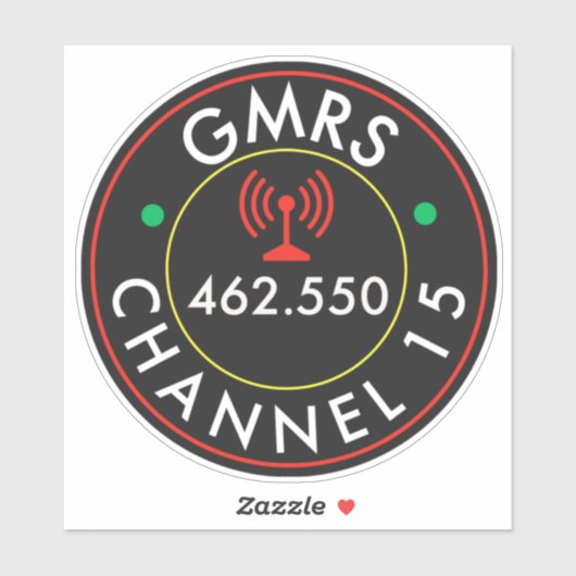 GMRS-radiokanaal 15 Sticker (Vel)