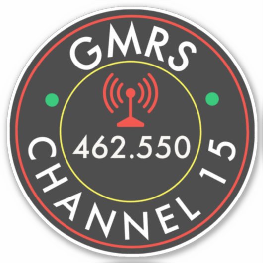 GMRS-radiokanaal 15 Sticker (Voorkant)