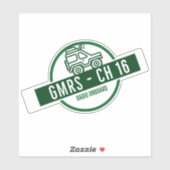 GMRS-radiokanaal 16 Sticker (Vel)
