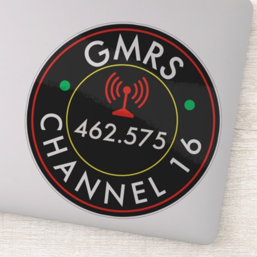 GMRS-radiokanaal 16 Sticker (Detail)