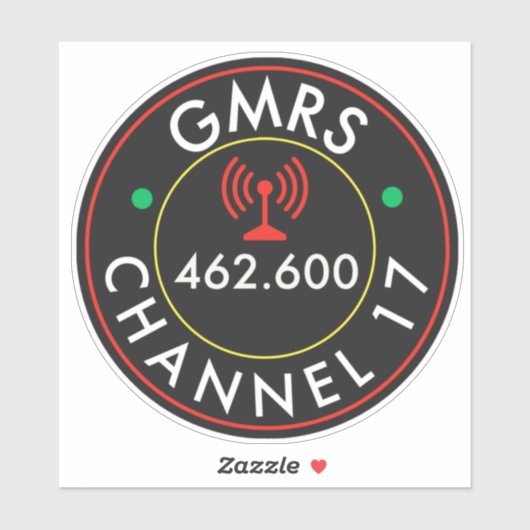 GMRS-radiokanaal 17 Sticker (Vel)