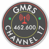 GMRS-radiokanaal 17 Sticker (Voorkant)