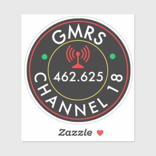GMRS-radiokanaal 18 Sticker (Vel)