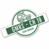 GMRS-radiokanaal 19 Sticker (Voorkant)