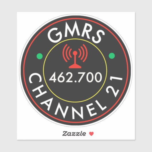 GMRS-radiokanaal 21 Sticker (Vel)