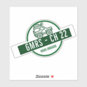 GMRS-radiokanaal 22 Sticker (Vel)