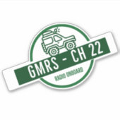 GMRS-radiokanaal 22 Sticker (Voorkant)