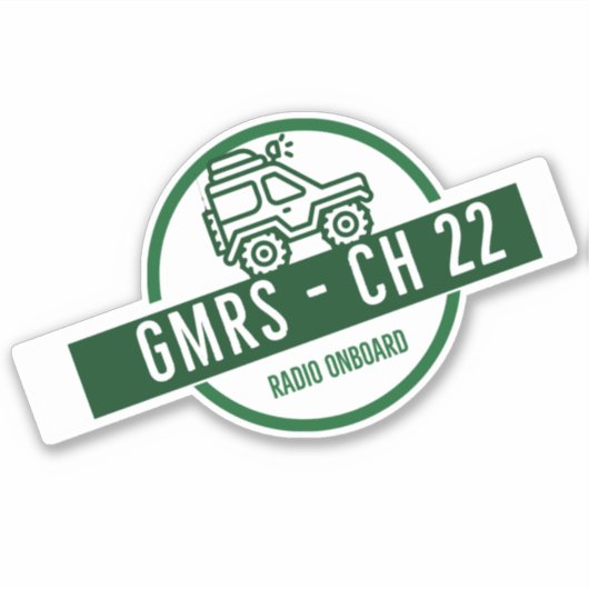 GMRS-radiokanaal 22 Sticker (Voorkant)